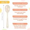 SietDESEO 50 PCS Ivory Plastic Spoons Disposable Utensils Heavy Duty Ivory Spoons Disposable Cutlery for Birthday Wedding Baby Shower Bridal Shower Plastic Silverware view 3