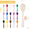 SietDESEO 50 PCS Ivory Plastic Spoons Disposable Utensils Heavy Duty Ivory Spoons Disposable Cutlery for Birthday Wedding Baby Shower Bridal Shower Plastic Silverware view 4