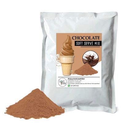 Soft Serve Ice Cream Mix Powder - Makes 3.5 Kg of Creamy Ice Cream, Easy to Prepare, Just Add Water 1kg (Chocolate)
