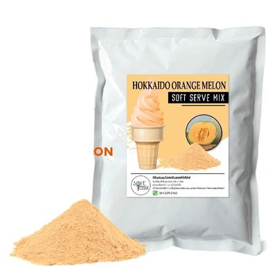 Soft Serve Ice Cream Mix Powder - Makes 3.5 Kg of Creamy Ice Cream, Easy to Prepare, Just Add Water 1kg (Hokkaido orange Melon)