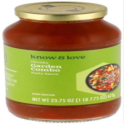 Know & Love, Garden Combo Pasta Sauce, 24 Ounce
