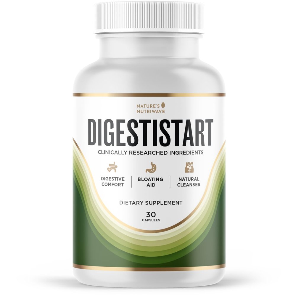 DigestiStart Natural Digestive Supplement with Wild Yam, Poria Cocos & Bacopa Monnieri Made in USA, Non-GMO, Easy-to-Take - 30 Capsules, 1 Month Supply