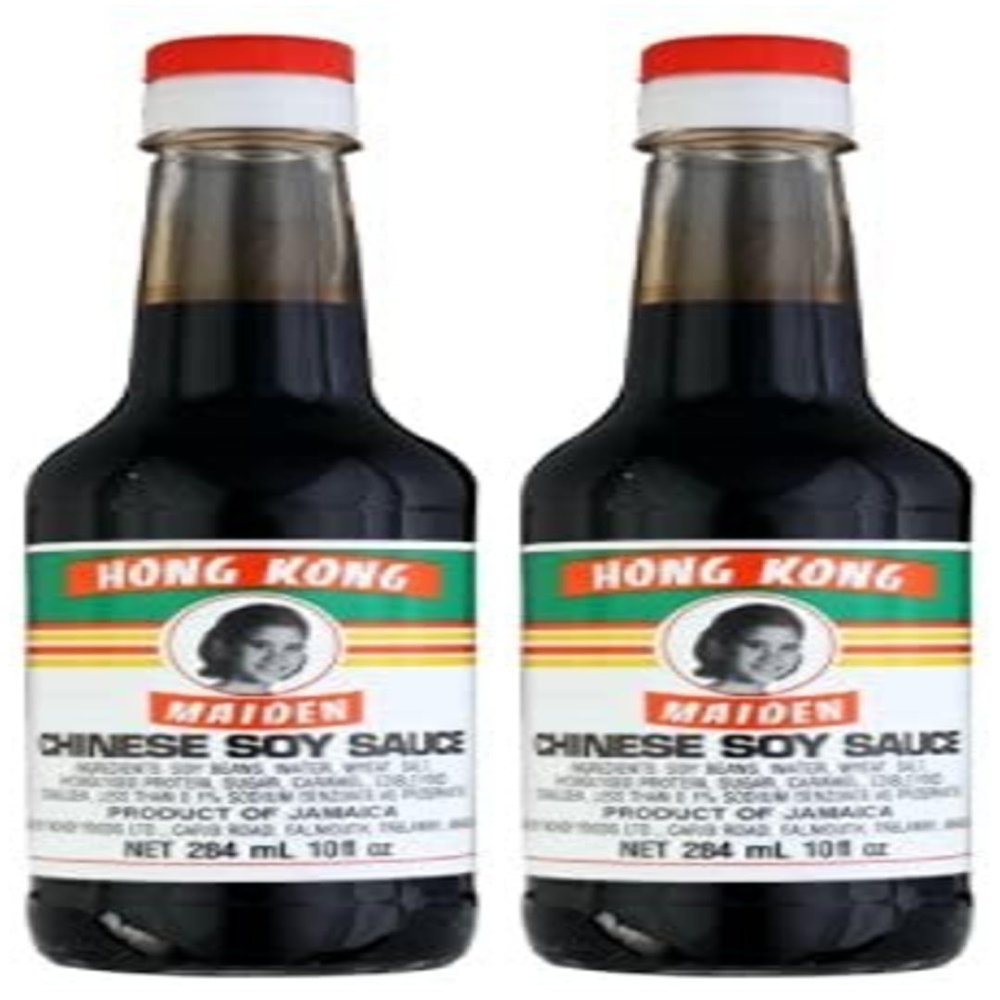 2 Pack of Hong Kong Maiden Soy Sauce Chinese Soya Salsa De China 10oz Bottles