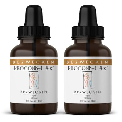Bezwecken - ProgonB-L 4X - 10mL Topical Oil Blend - Professionally Formulated PMS & Pre-Menopause Symptom Support - Safe, Natural, Paraben Free - 60 Day Supply (2 Pack)
