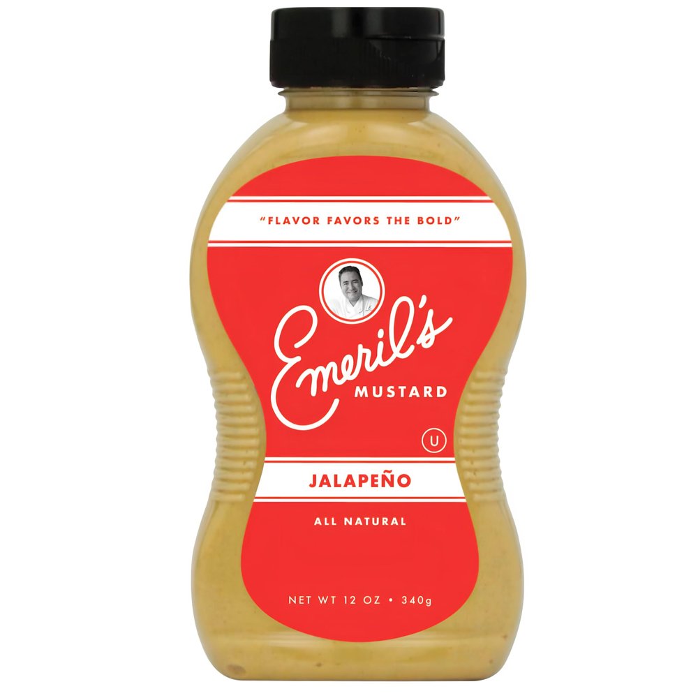 Emeril Lagasse Gourmet Mustard - Dijon, Jalapeo & Sweet Spicy - 12 oz Premium All Natural Mustard Sauce (Single/Pack of 1, Jalapeo)