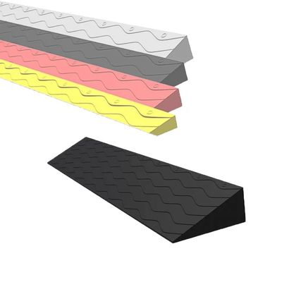 0.4-4in Ramps Lawn Mower Threshold Ramp for Wheelchairs, Plastic Non-Slip Rise Driveway Ramp, Portable Curb Sidewalk Ramps for Home(Black,100x16x7cm)