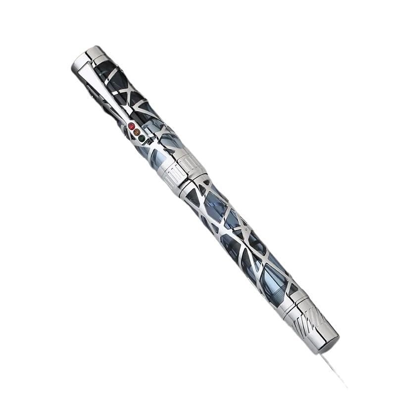 MGTCAR City Light Hollow Gift Business Pen Piston Ink Absorbing Transparent Resin Inner Sleeve Writing Pen(A6,F)