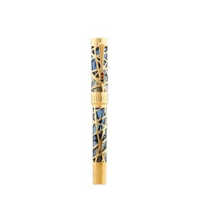 XMKT City Light Hollow Gift Business Pen Piston Ink Absorbing Transparent Resin Inner Sleeve Writing Pen(A3,0.38MM)