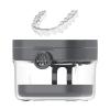 Denture Soaking Container - Bath Storage Cup, Hygiene Organizer Case | Mirror Lid Cover Denture Protection Tool Kit for Teen Girl Boy Child Senior Travel Night Guard, 3.62x2.8x3.78 Inches view 1