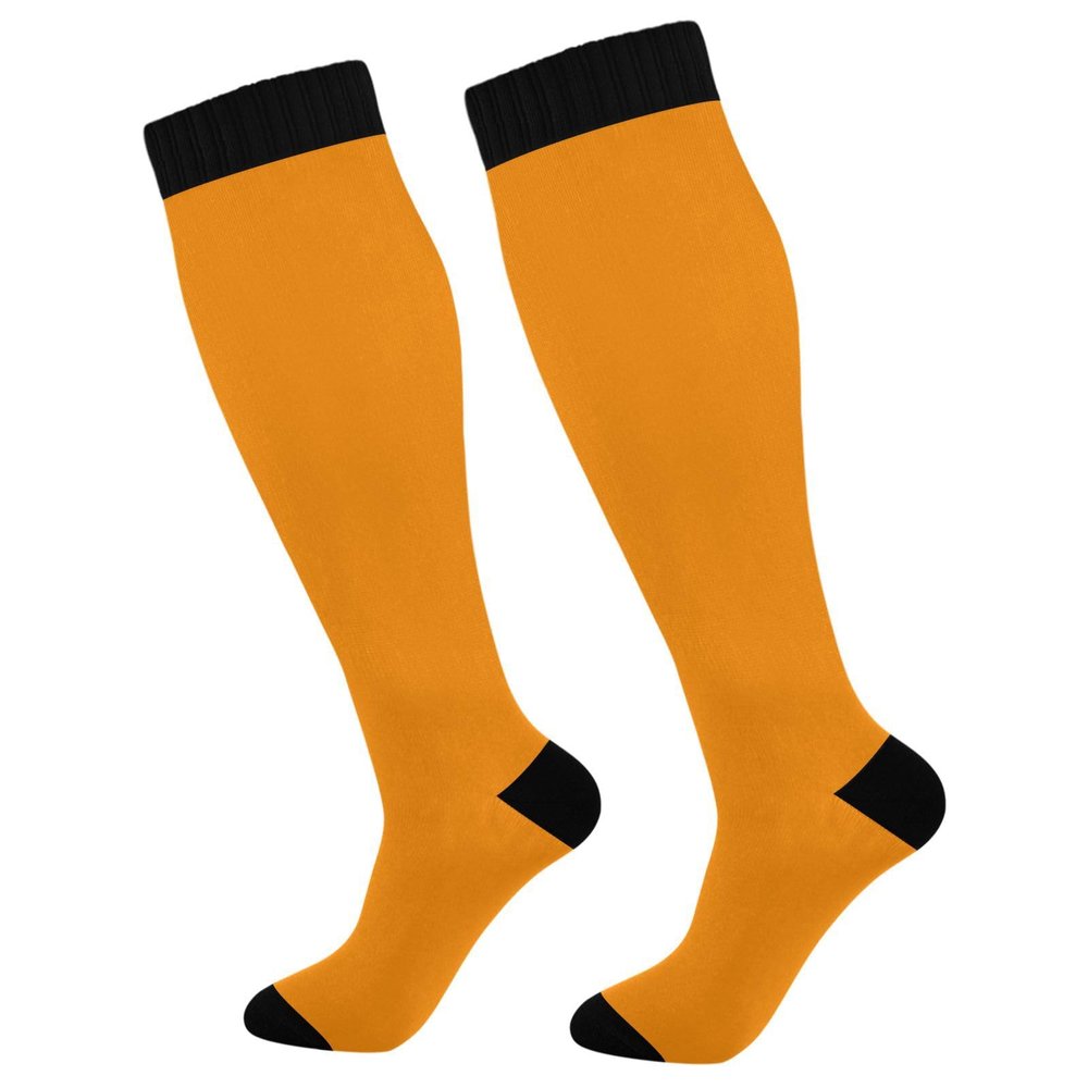 Compression Socks Women and Men, 20-30mmHg, Best for Nurses, Travel, Pregnancy Dark Orange