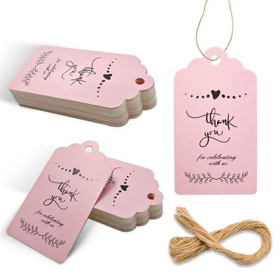 100PCS Thank You Gift Tags with String Kraft Paper Hang Gifts Tags for Art&Craft Gift Wrapping Wedding Birthdays Party Favors Baby Shower Bridal Shower Thanksgiving Day Labels Special Events 21