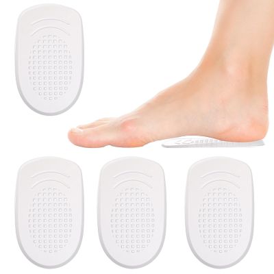 2 Pairs Gel Silicone Heel Pads, Shoe Inserts Support Cushion Heel Cups for Heels Pain Relief, Plantar Fasciitis, Heels Pain Achilles Tendonitis Relief, Cushioned Support for Women Shoes (4 Pcs)