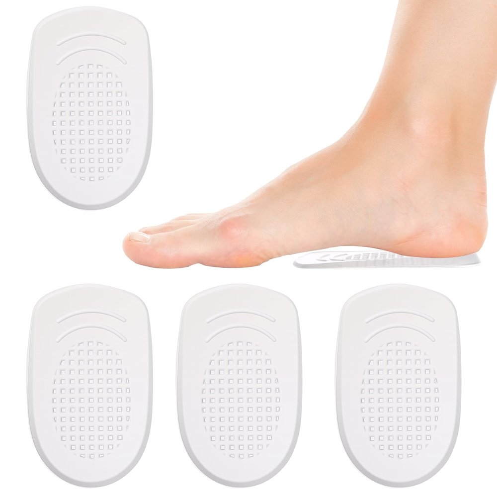 2 Pairs Gel Silicone Heel Pads, Shoe Inserts Support Cushion Heel Cups for Heels Pain Relief, Plantar Fasciitis, Heels Pain Achilles Tendonitis Relief, Cushioned Support for Women Shoes (4 Pcs)