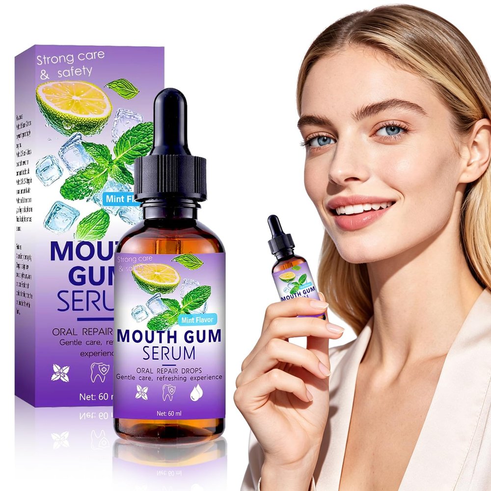 KGAXUN Gum Restore Drops 60ml, Advanced Natural Restore Formula for Receding Gums & Stain Removal for Adults, Fresh Breath Instantly and Gums Regrowth