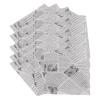 500 Sheets Sandwich Paper Wraps, Grease Proof Non Stick Food Wrapping Paper Basket Liners Burger Wrappers for Frying Baking Foods 18cm x 18cm (White Newspaper) view 1