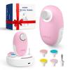 AIRSEE Premium Newborn Gift, Electric Baby Nail File, Cordless Safe Infant Nail Trimmer with 6 Replacement Pads, Magnetic Rechargeable Base, 360 LED Light, Baby Grooming Kit Gift (Candy Pink) view 1