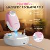 AIRSEE Premium Newborn Gift, Electric Baby Nail File, Cordless Safe Infant Nail Trimmer with 6 Replacement Pads, Magnetic Rechargeable Base, 360 LED Light, Baby Grooming Kit Gift (Candy Pink) view 4