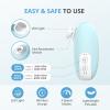 AIRSEE Premium Newborn Gift, Electric Baby Nail File, Cordless Safe Infant Nail Trimmer with 6 Replacement Pads, Magnetic Rechargeable Base, 360 LED Light, Baby Grooming Kit Gift (Light Blue) view 2