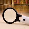JOTDPFRYK Magnifiers Magnifying Glass with 3 Lights LED Illuminated Lighted 2 Lens 10X + 30X Handheld Reading for Kids Seniors Jewelry Inspection Coins Marriage view 4