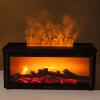 Fireplace Flame Essential Oil Diffuser & Humidifier - 7-Color LED Ultrasonic Aromatherapy Diffuser with Timer for Bedroom, Home, Office (Black) view 1