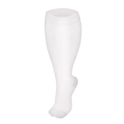 1 Pairs Compression Socks for Women and Men 20-30mmHg-Circulation Support Socks Medical and Travel Athletic(White, XXXXL)