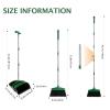XXFLOWER Broom and Dustpan Set with Long Handle, Light Weight Stainless Steel Poles Stand Upright Dustpans with Broom Combo for Home Kitchen Office Pet Dog Hair, 1-Pack(Black Green) view 2