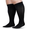 1 Pairs Plus Size Compression Socks Wide Calf - Knee High Wide Calf Compression Socks Circulation Support Socks(Black, XXXXXXXL) view 2