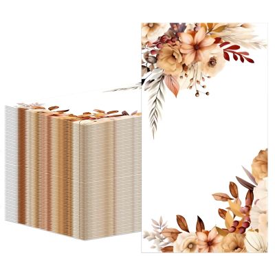 100 Pcs 2-Ply Floral Disposable Guest Napkins 4.3x7.9 Inches - Vintage Boho Disposable Hand Towels for Bathroom, Ideal for Baby Shower, Wedding Parties, Daily Meals & Home Gatherings