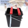Diydeg Press Wring Mop Bucket, 14L Labor Saving Foot Pressure Floor Cleaning Bucket with Handle, Sturdy Pail Buckets for Household Cleaning & Mopping, Family, Marine, Boat (Black) view 2