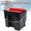 Diydeg Press Wring Mop Bucket, 14L Labor Saving Foot Pressure Floor Cleaning Bucket with Handle, Sturdy Pail Buckets for Household Cleaning & Mopping, Family, Marine, Boat (Black) view 4