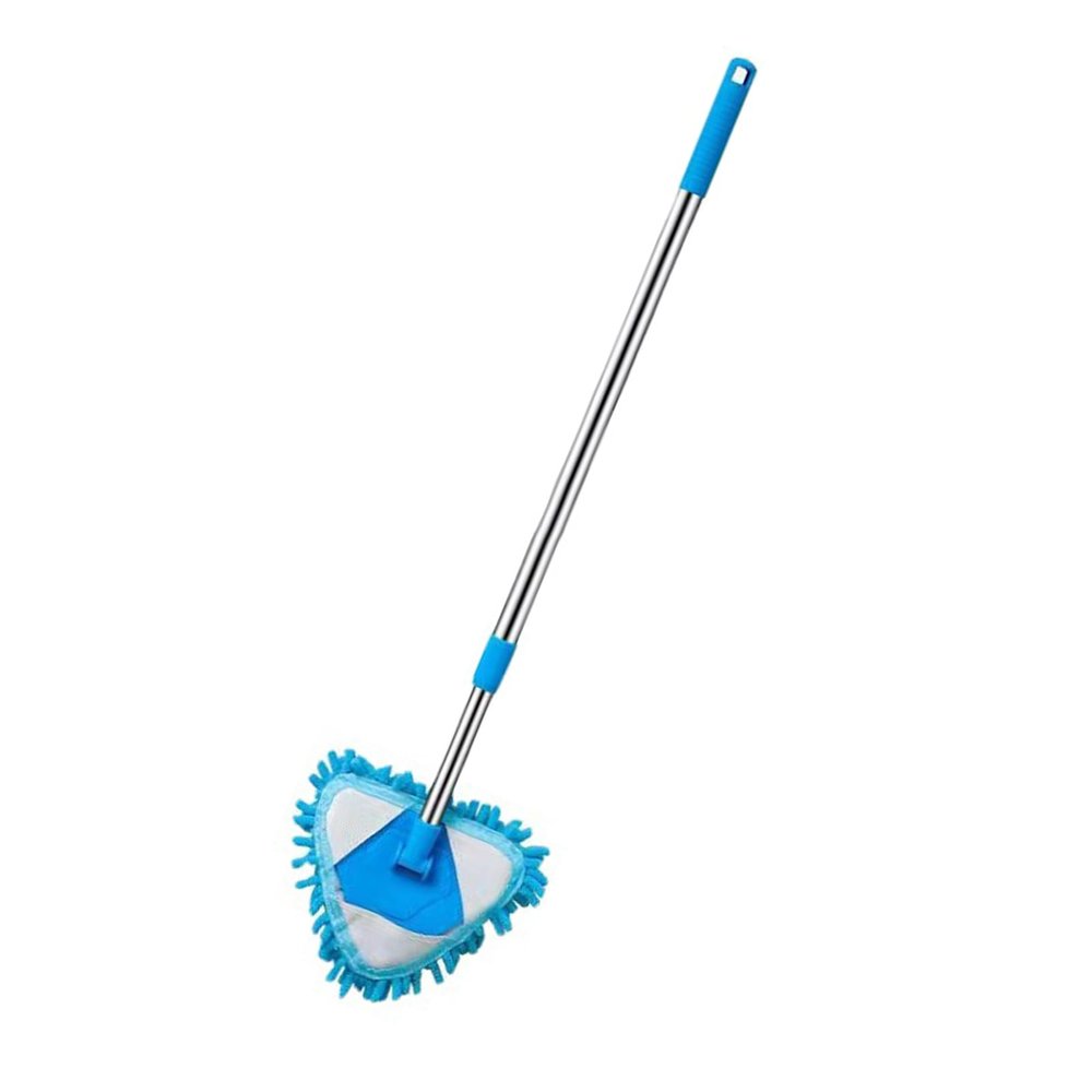 2pcs Triangle Cleaning Mop, 180Degree Rotatable Adjustable Triangle Cleaning Mop, Wall Cleaner Mops with Long Handle Wall Cleaner mops