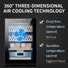 YDBMY 50l Humidors Cigar Cabinet(Storage Capacity: About 200~300 Sticks), Intelligent Electronic Cigar Humidor Cabinet, W/1 Box Shelf & 2 Cedar Cigar Baskets, Temperature 11~18c,Black-B view 2