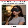 Alpi Plush Gel Beads Hot/Cold Eye Mask Eye Masks for Dark Circles and Puffiness Microwavable Plush Pack for Relaxation & Tension Comfort Reusable Heated or Cooling Compress Black, 8x4 view 2