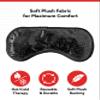 Alpi Plush Gel Beads Hot/Cold Eye Mask Eye Masks for Dark Circles and Puffiness Microwavable Plush Pack for Relaxation & Tension Comfort Reusable Heated or Cooling Compress Black, 8x4 view 3