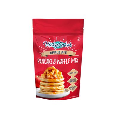 Vicky Cakes Apple Pie Pancake and Waffle Mix | Light & Fluffy, Dairy-Free, Vegan-Friendly, Non-GMO | 8oz