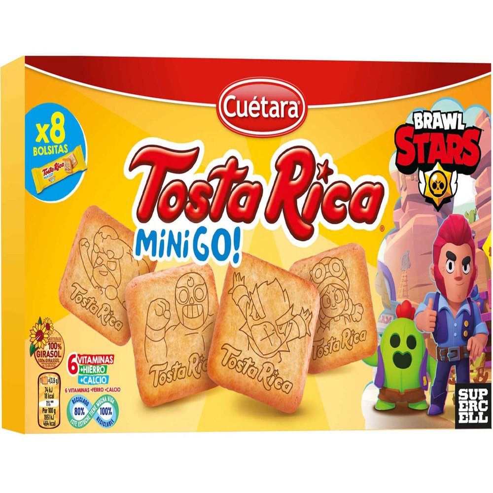 Cutara - Tosta Rica Mini Go Cookies - 2 x 8.46oz / 240 gr (PACK OF 2)