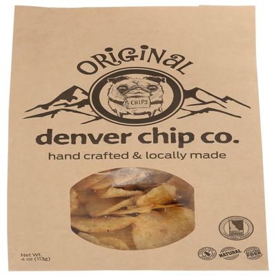 Denver Chip Co Potato Chips Original 4 oz (Pack of 12)