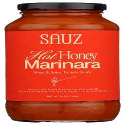 Sauz Hot Honey Marinara Sauce 25 oz (Pack of 6)