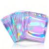 100PCS Holographic Bags, Foil Pouch 9 X 12cm Holographic Resealable Bags Sealable Packaging for Party Favor Food Storage view 1