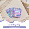 100PCS Holographic Bags, Foil Pouch 9 X 12cm Holographic Resealable Bags Sealable Packaging for Party Favor Food Storage view 2