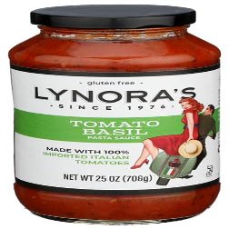 Lynoras Tomato Basil Sauce 25 oz (Pack of 6)