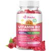 DIAOLAI Vitamin B2 Gummies Riboflavin 400mg Supplement with Magnesium for Kids & Adults, B2 Gummies for Migraine Relief & Nervous System Support, Vegan, Raspberry Flavor, 60 Count view 1