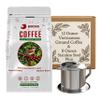 Birdee Coffee Ground Gift Set - 12 Ounce Bold Vietnamese Coffee Gift Bundle, Medium Roast, 80% Robusta, 20% Arabica, 8 Ounce Phin Filter Set, Rich Chocolate Notes, Ideal for Coffee Lovers view 1