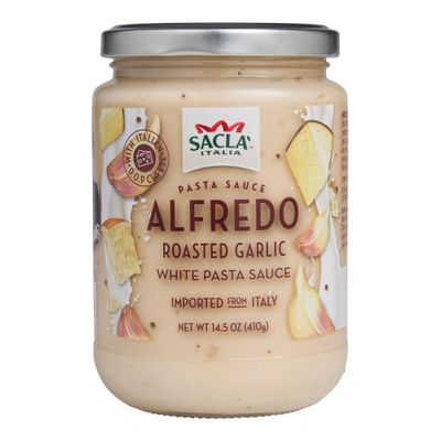 Sacla Alfredo Sauce Roasted Garlic 14.5 oz (Pack of 6)