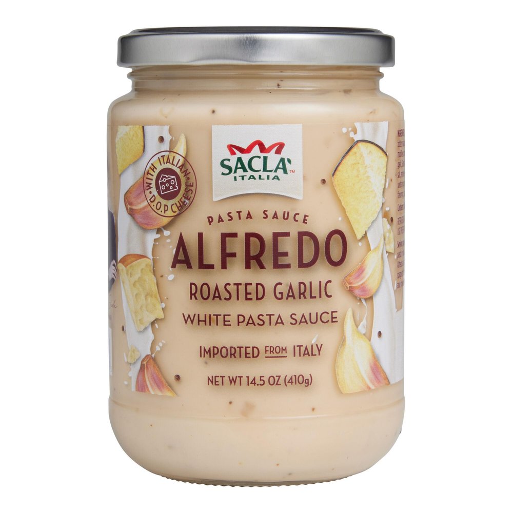 Sacla Alfredo Sauce Roasted Garlic 14.5 oz (Pack of 6)