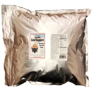 Carolina Gold Nuggets Microwave Pork Pellets, 10# Bulk Bag, Zero Carb, Keto, Paleo, Gluten Free, High Protein Snack