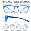 Stylish Blue Light Computer Blocking Glasses for Men and Women - Ease Digital Eye Strain, Dry Eyes, Headaches and Blurry Vision - Instantly Blocks Glare from Computers and Phone Screens, Case - Blue view 3