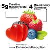 Loveable Bites Creatine Monohydrate Gummies 5000mg Creatine Gummies for Men & Women | Supports Muscle Strength, Endurance, Energy & Recovery | Sugar-Free, Vegan, Mixed Berry Flavor, 180 Count view 2