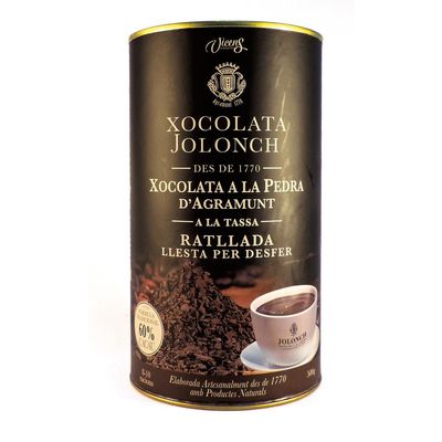Jolonch Chocolate A La Pedra D'Agramunt | Stone Grated Small Chips | Cacao 60% | Mexico Sourced Spain Packed | Vicens Oldest Xocolata Factory In The World Est. 1770 | Baking or Hot Chocolate or Pastries | 17.64 oz (500 gr) (Pack of 1, 17.64, Ounce)