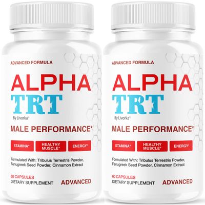 (2 Pack) Alpha TRT Capsules - Official AlphaTRT Pills for Men All Natural Daily Nutrition Support Premium Advanced Formula Multivitamin for Overall Health & Wellness, 120 Capsules for 5 Months